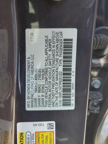 2023 HONDA CIVIC EXL 19XFL1H71PE001202