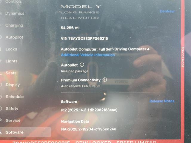 2024 TESLA MODEL Y 7SAYGDEE3RF066215