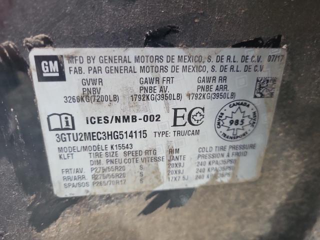 2017 GMC SIERRA K15 3GTU2MEC3HG514115