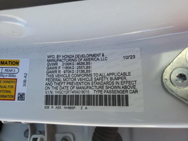 2024 HONDA ACCORD HYBRID SPORT-L 1HGCY2F74RA018015