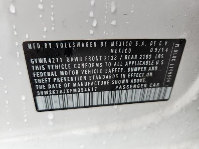 2015 VOLKSWAGEN JETTA BASE 3VW2K7AJXFM354517