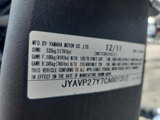 2012 YAMAHA XV1900 CUC JYAVP27Y7CA001312