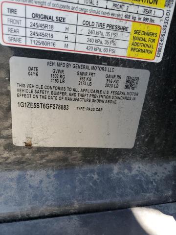 2016 CHEVROLET MALIBU LT 1G1ZE5ST6GF278883