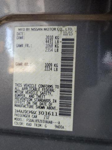 2016 NISSAN LEAF S 1N4AZ0CP6GC303611