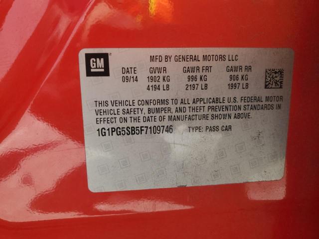 2015 CHEVROLET CRUZE LTZ 1G1PG5SB5F7109746