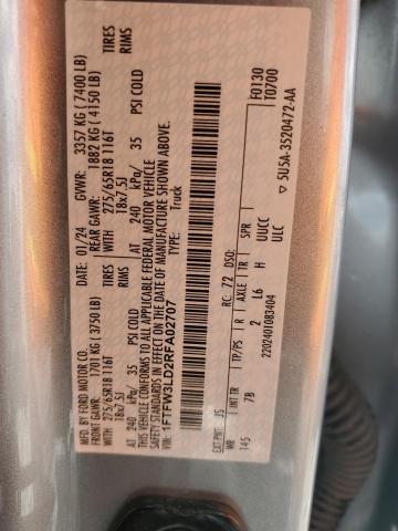 2024 FORD F150 XLT 1FTFW3LD2RFA02707