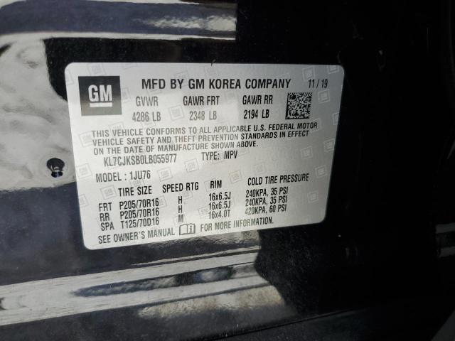 2020 CHEVROLET TRAX LS KL7CJKSB0LB055977