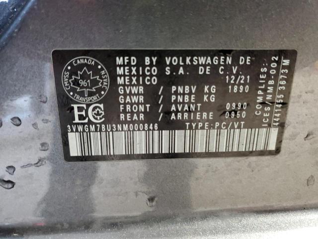 2022 VOLKSWAGEN JETTA SEL - 3VWGM7BU3NM000846