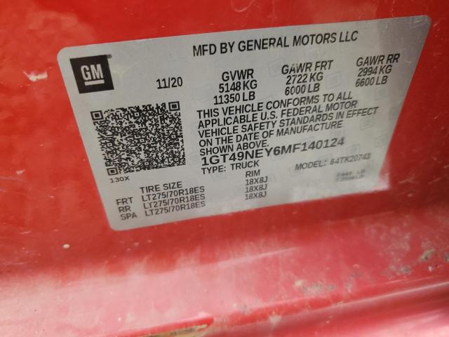 2021 GMC SIERRA K25 1GT49NEY6MF140124