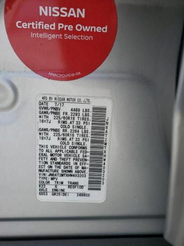 2017 NISSAN ROGUE S JN8AT2MTXHW403203