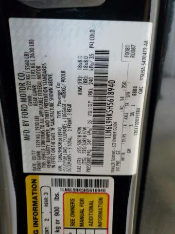 2017 LINCOLN CONTINENTA 1LN6L9HK5H5618940
