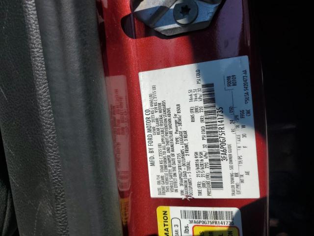 2015 FORD FUSION S 3FA6P0G75FR141735