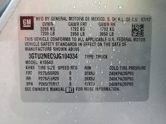 2018 GMC SIERRA K15 3GTU2NEC9JG104334