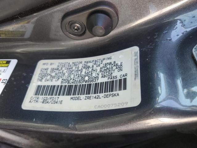 2013 TOYOTA COROLLA BA - 5YFBU4EE6DP099637