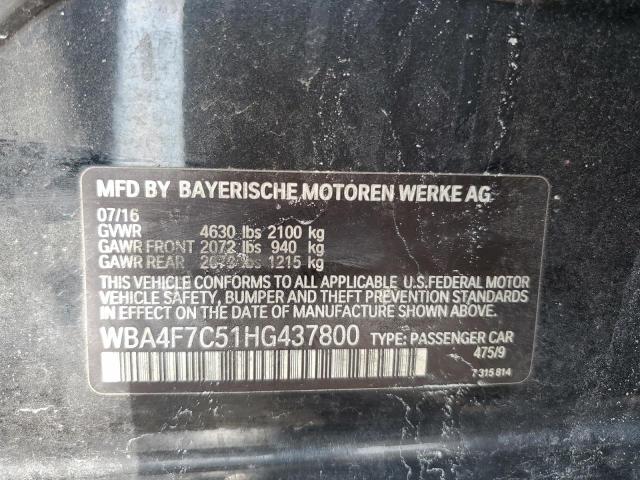 2017 BMW 430I GRAN WBA4F7C51HG437800