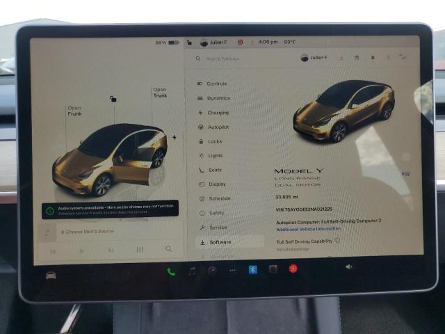 2022 TESLA MODEL Y - 7SAYGDEE2NA021225