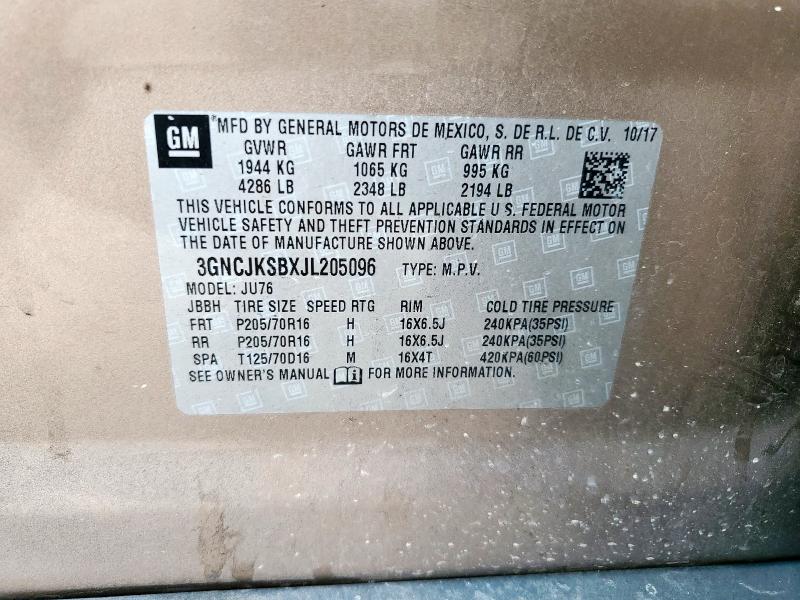 2018 CHEVROLET TRAX LS - 3GNCJKSBXJL205096