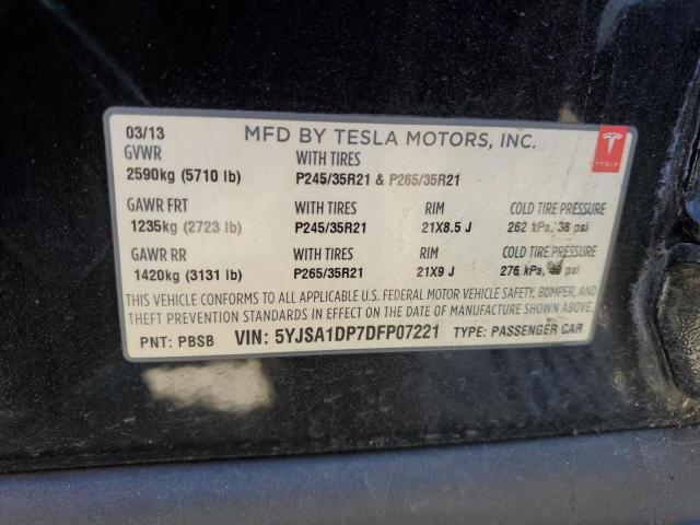 2013 TESLA MODEL S - 5YJSA1DP7DFP07221