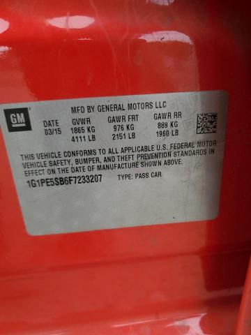 2015 CHEVROLET CRUZE LT - 1G1PE5SB6F7233207