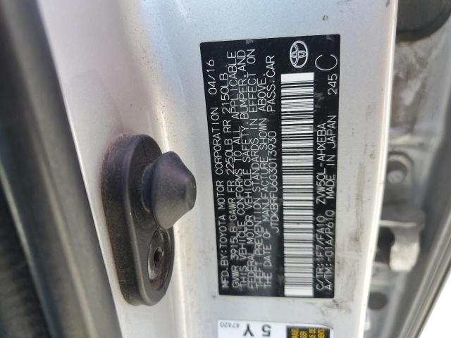 2016 TOYOTA PRIUS - JTDKBRFU6G3013930