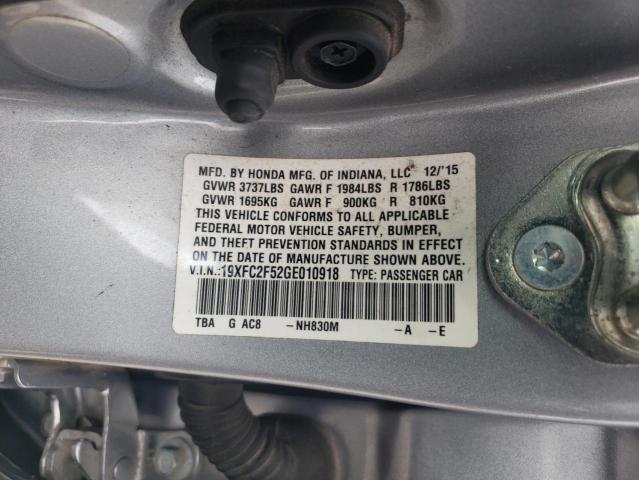 2016 HONDA CIVIC LX 19XFC2F52GE010918