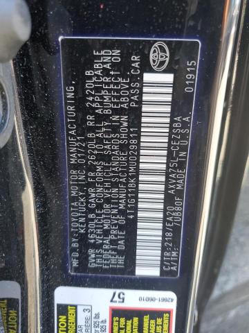 2021 TOYOTA CAMRY SE 4T1G11BK1MU029811