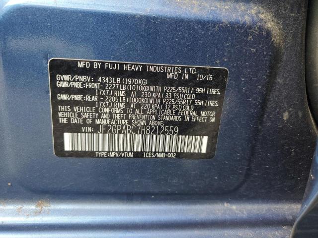 2017 SUBARU CROSSTREK PREMIUM JF2GPABC7H8212559