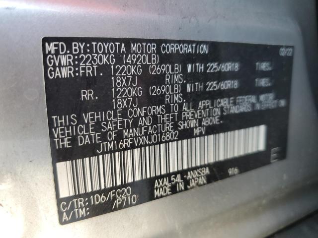 2022 TOYOTA RAV4 SE JTM16RFVXNJ016802