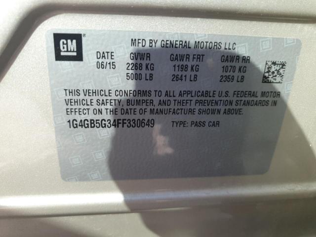 2015 BUICK LACROSSE 1G4GB5G34FF330649