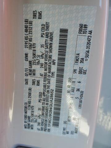 2016 FORD ESCAPE SE - 1FMCU9G94GUA28652