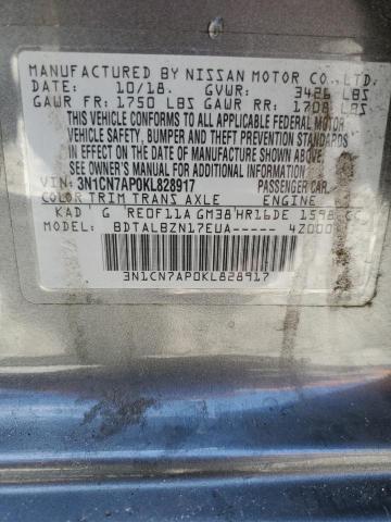 2019 NISSAN VERSA S #3297141500