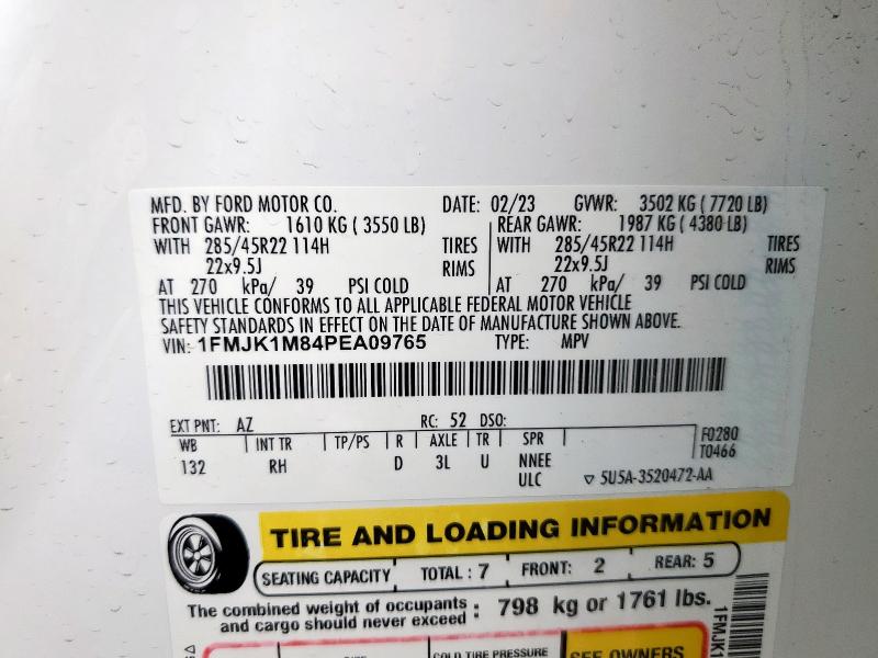 2023 FORD EXPEDITION 1FMJK1M84PEA09765