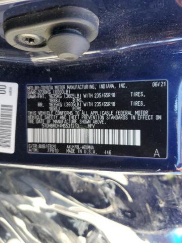 2021 TOYOTA HIGHLANDER HYBRID XLE 5TDHBRCH4MS531210