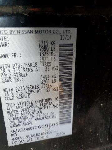 2015 NISSAN PATHFINDER 5N1AR2MN0FC609605