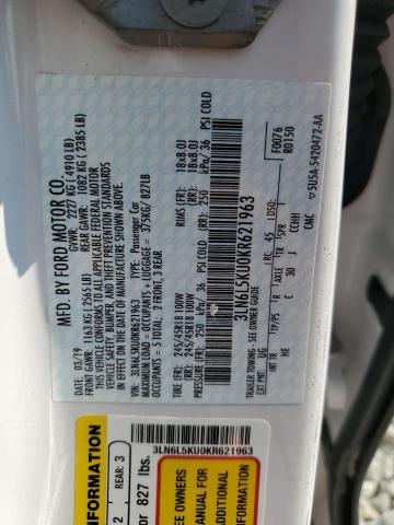 2019 LINCOLN MKZ 3LN6L5KU0KR621963