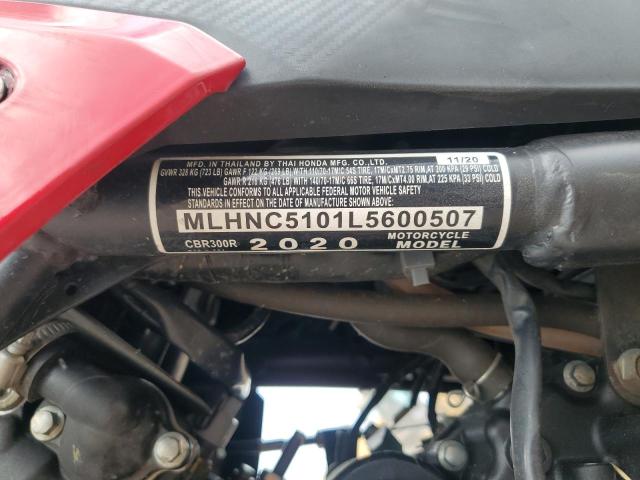 2020 HONDA CBR300 R MLHNC5101L5600507