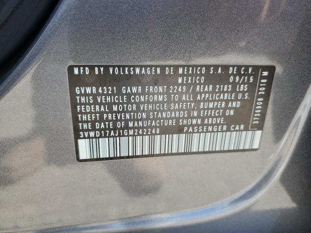 2016 VOLKSWAGEN JETTA SPOR 3VWD17AJ1GM242248