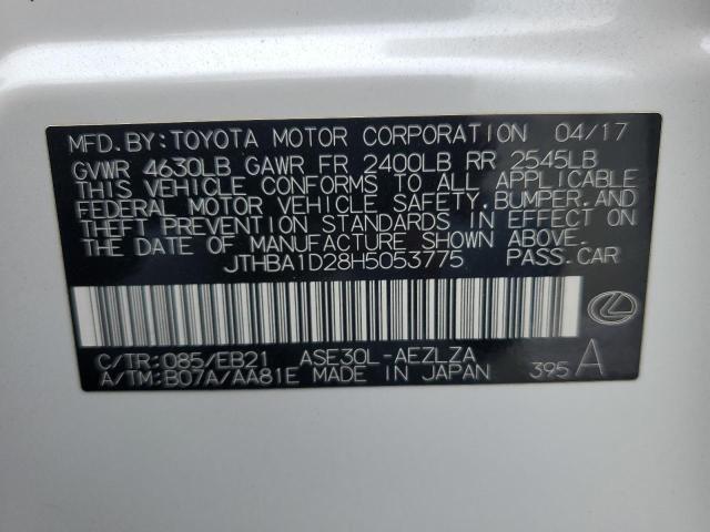 2017 LEXUS IS 200T JTHBA1D28H5053775
