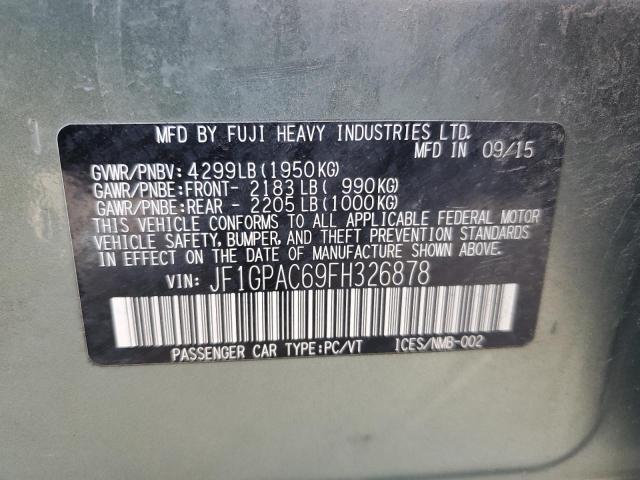 2015 SUBARU IMPREZA PREMIUM JF1GPAC69FH326878