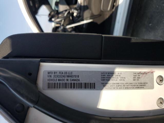 2021 DODGE CHALLENGER 2C3CDZAG1MH637518