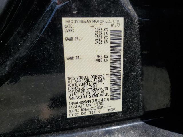 2022 NISSAN ALTIMA SV - 1N4BL4DV6NN380409
