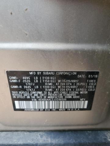 2018 SUBARU OUTBACK 2. 4S4BSAAC2J3296586