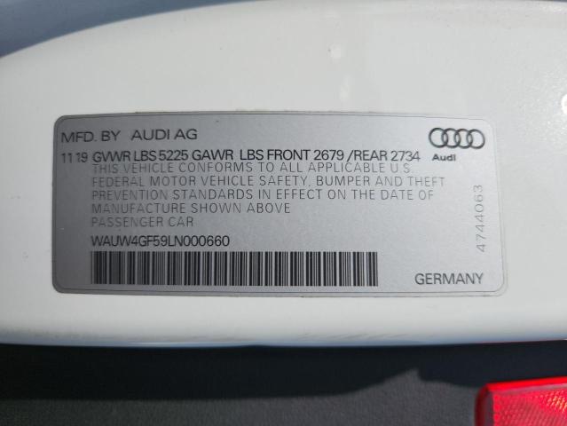 2020 AUDI S5 PREMIUM WAUW4GF59LN000660