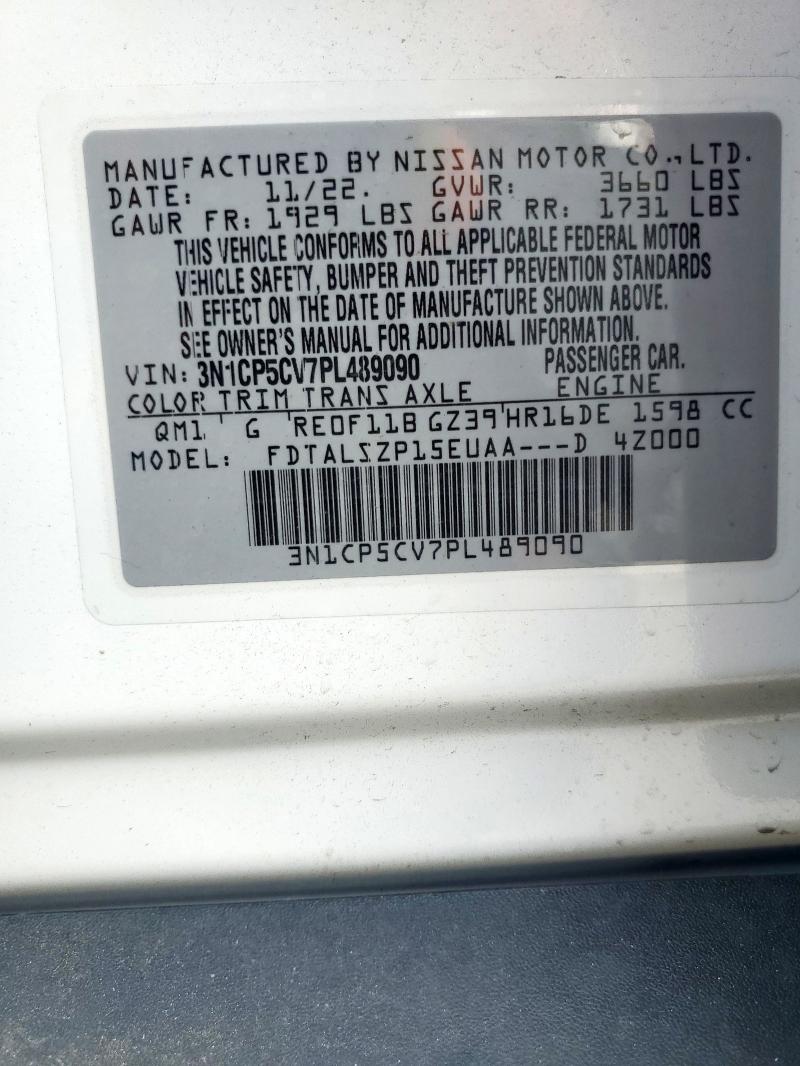 2023 NISSAN KICKS SV 3N1CP5CV7PL489090