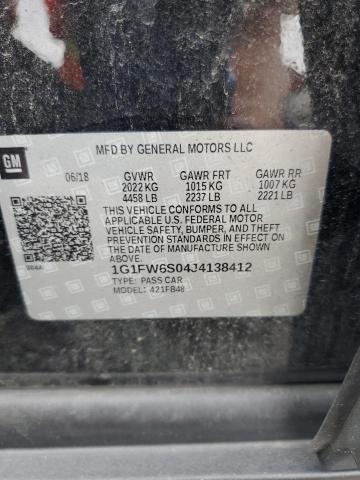 2018 CHEVROLET BOLT EV LT 1G1FW6S04J4138412