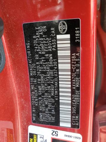 2020 TOYOTA CAMRY SE 4T1M11AK0LU374301