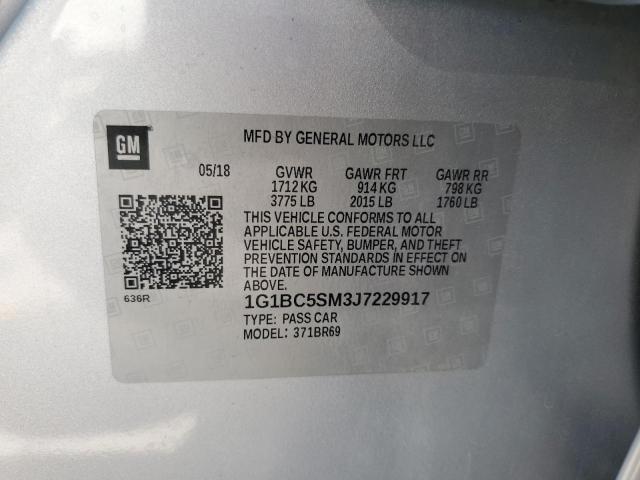 2018 CHEVROLET CRUZE LS 1G1BC5SM3J7229917