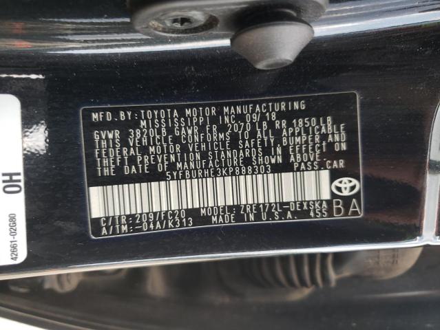 2019 TOYOTA COROLLA L - 5YFBURHE3KP888303