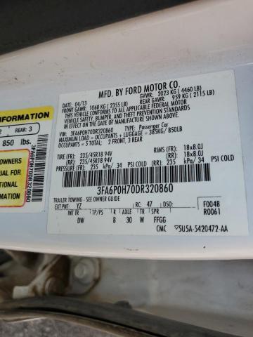 2013 FORD FUSION SE - 3FA6P0H70DR320860