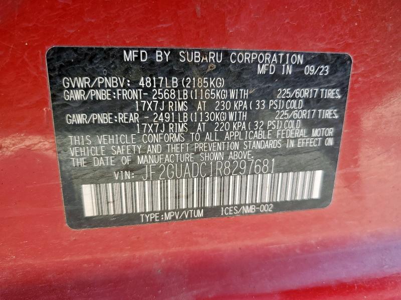 2024 SUBARU CROSSTREK JF2GUADC1R8297681